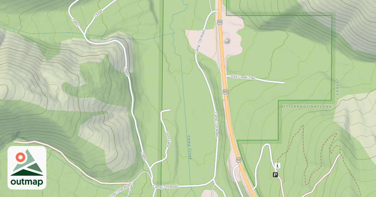 Map of (FDR) WEST FORK CAMP CREEK