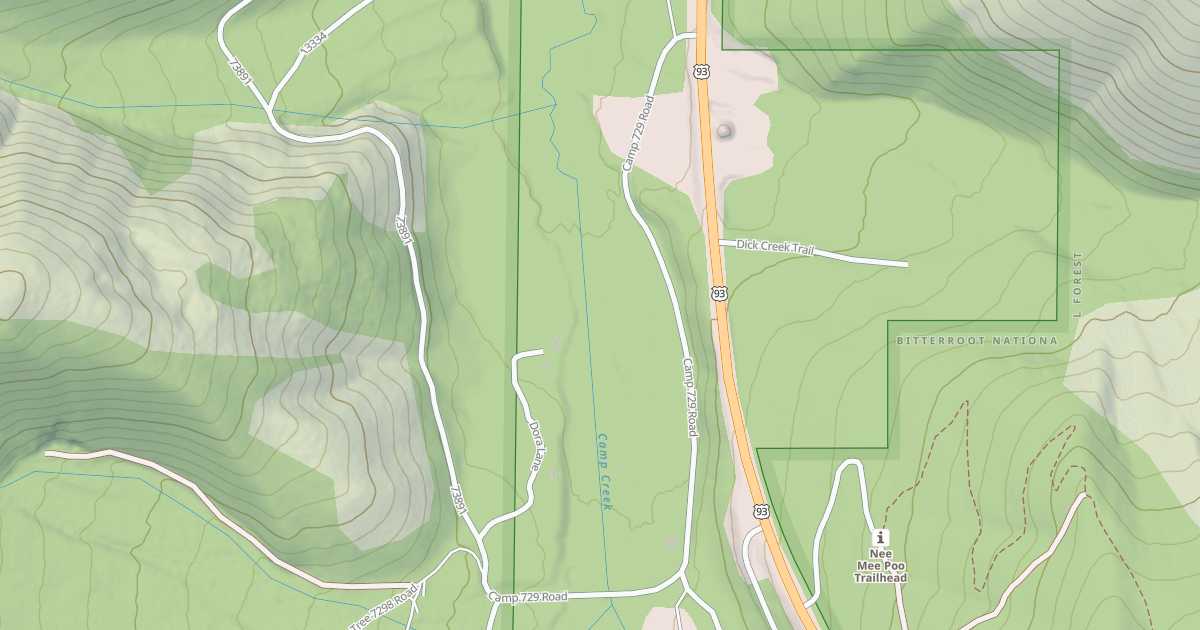 Map preview of (FDR) WEST FORK CAMP CREEK