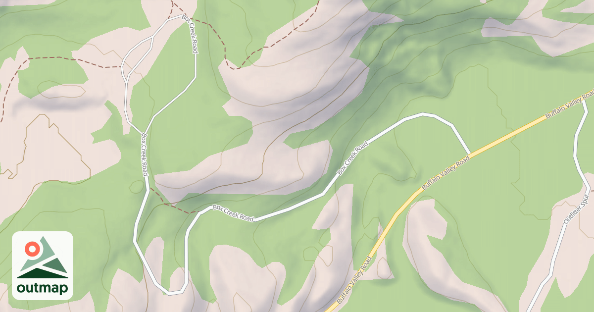Map of BOX CREEK