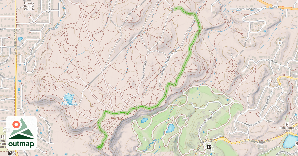 Map of Water Tank Trails