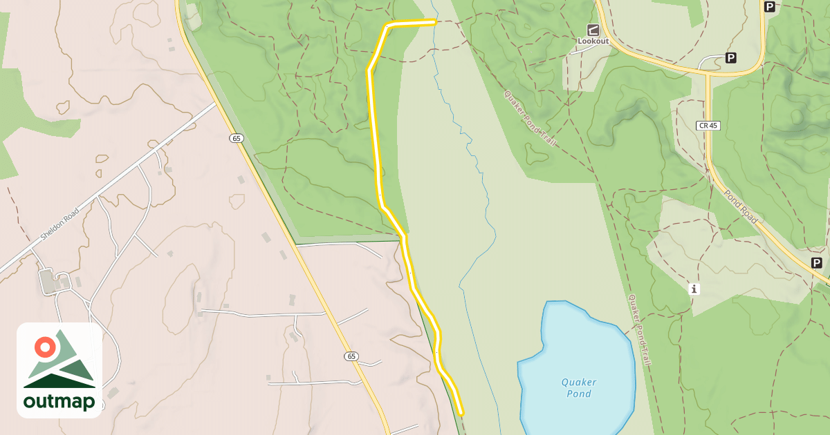 Map of Quaker Pond Trail