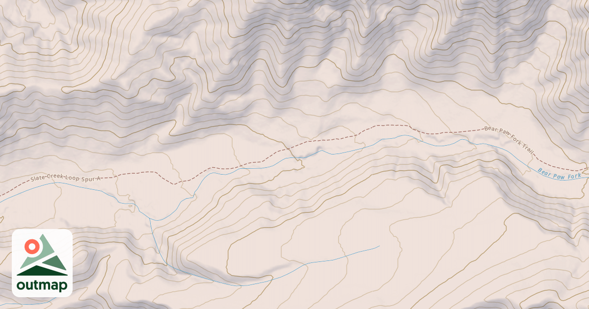 Map of Bear Paw Fork Snowmobile