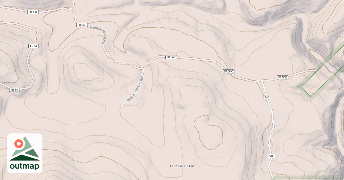 Map of MIDNIGHT MINE ROAD