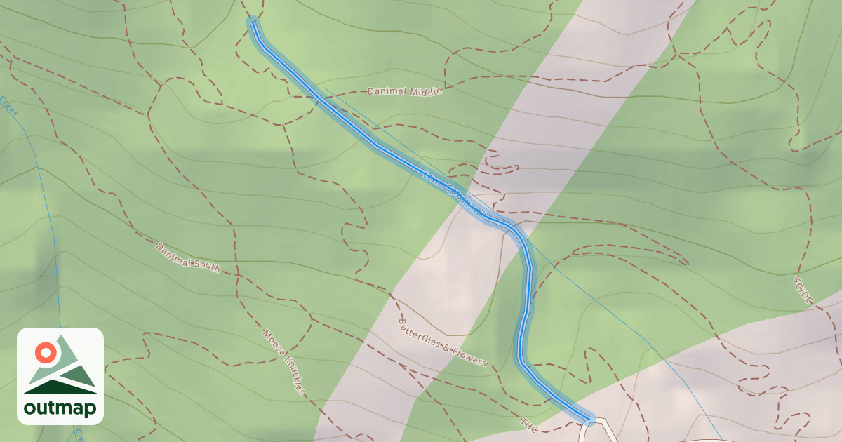 Map of Lower Sproatt Trail