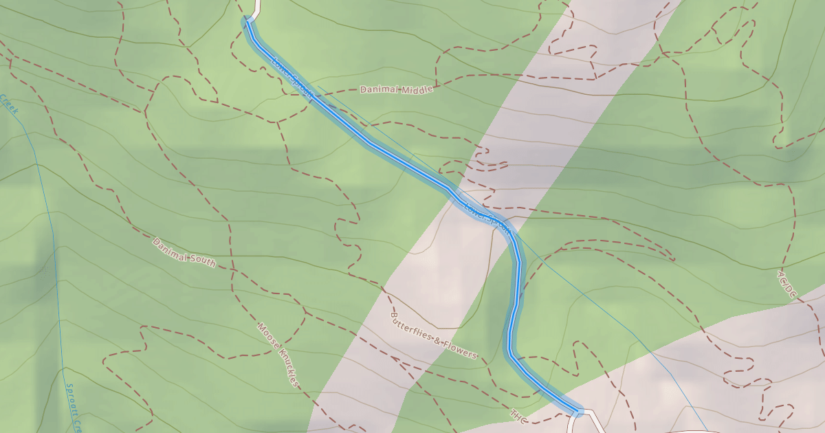 Map preview of Lower Sproatt Trail