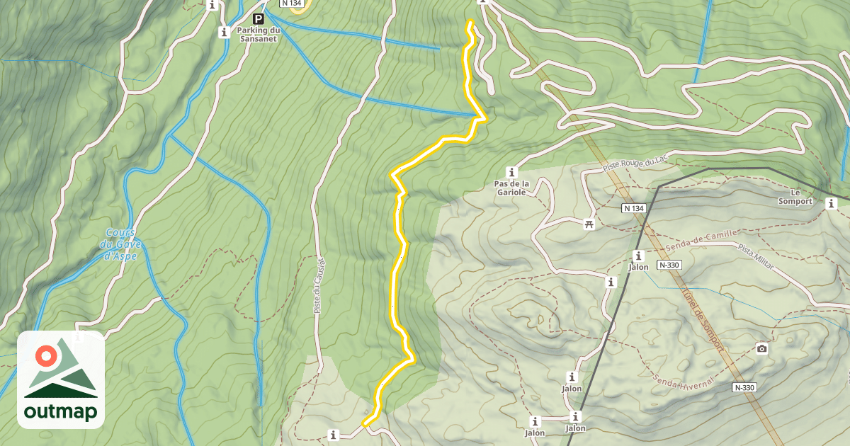 Map of Piste de Liaison du Causiat