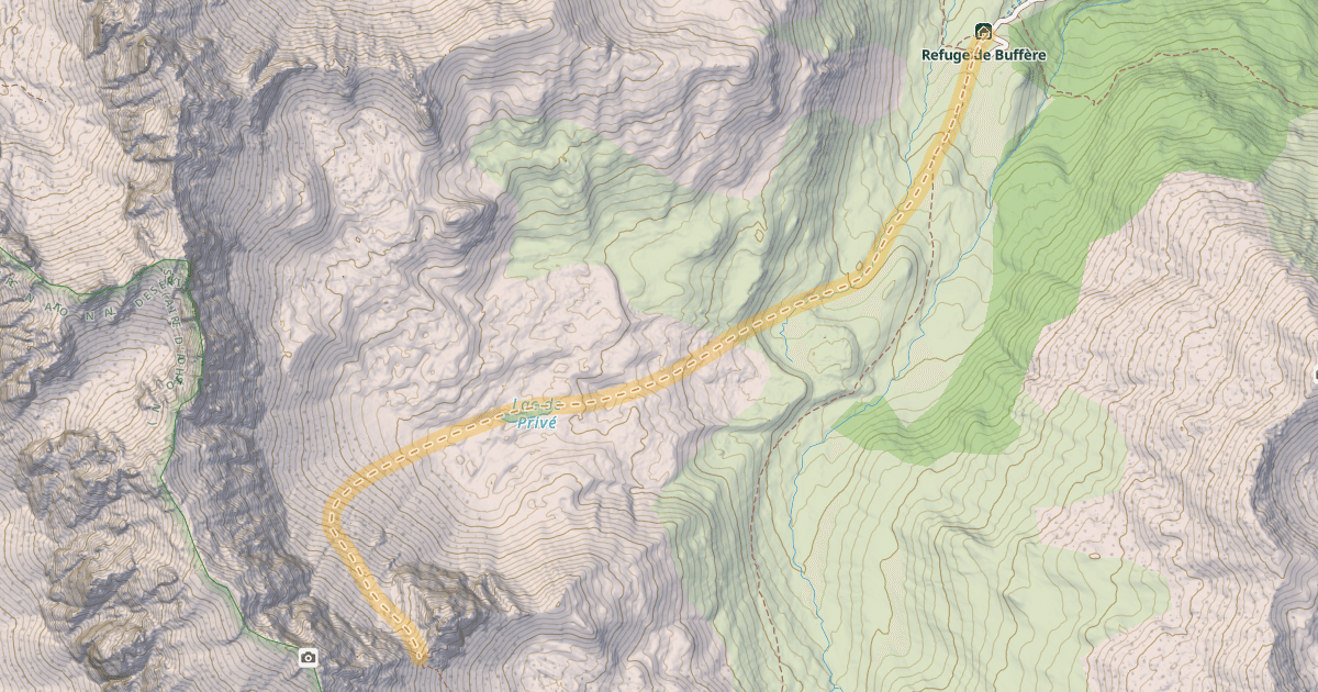 Map preview of Passage de Privé — Refuge de la Buffère