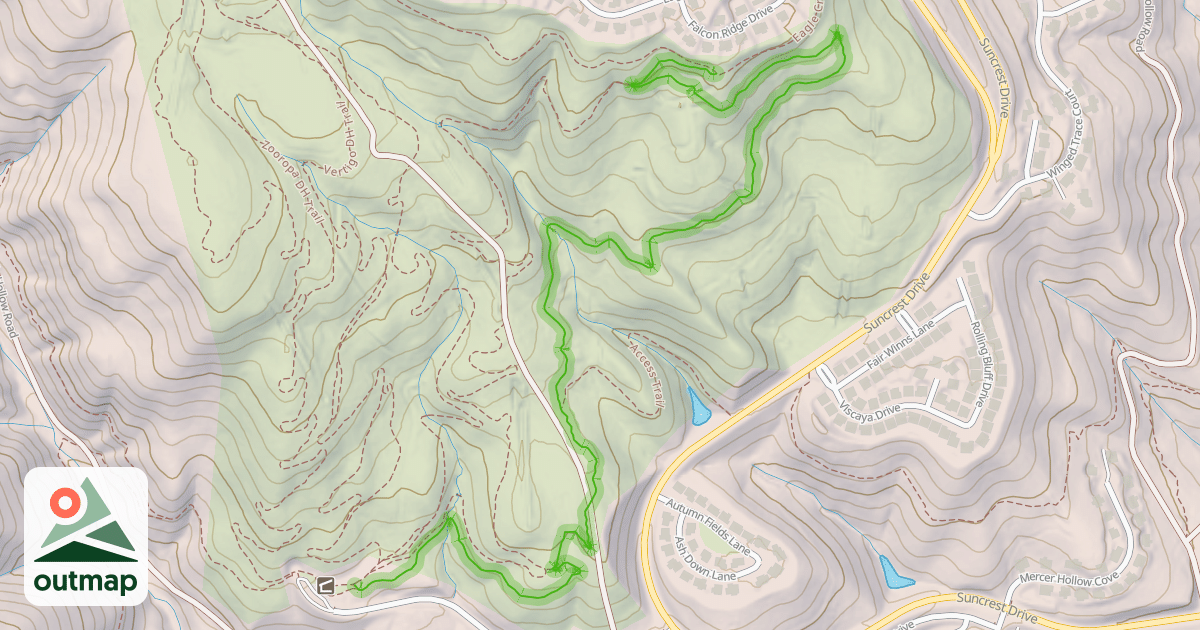 Map of Woods Hollow Trail