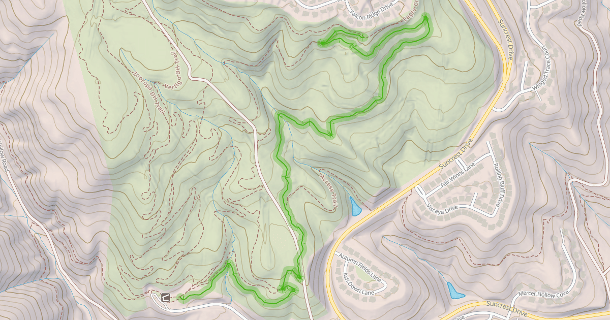 Map preview of Woods Hollow Trail