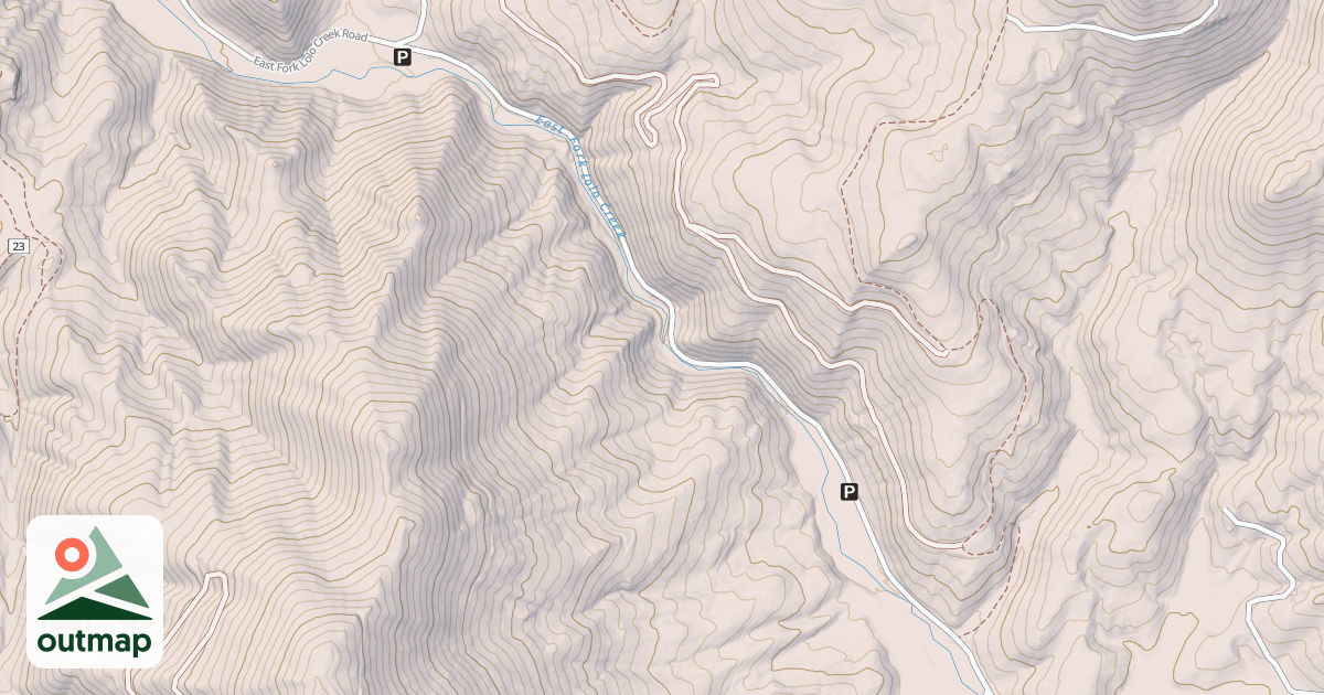 Map of EAST FORK LOLO CREEK