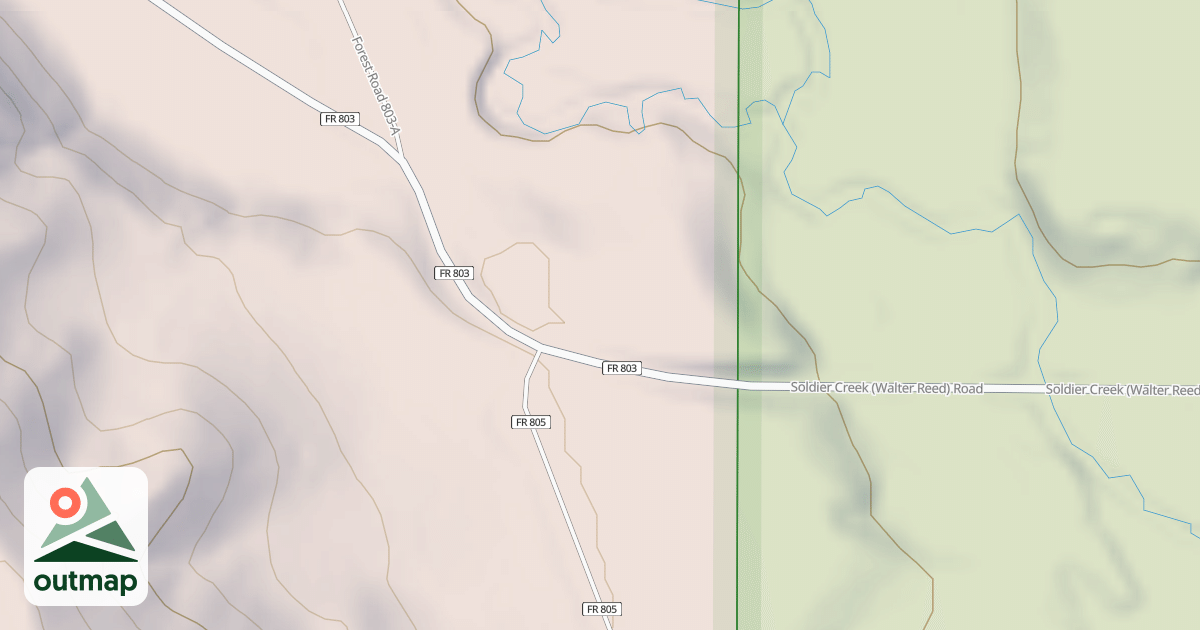 Map of MIDDLE FORK SOLDIER CREEK in Sioux