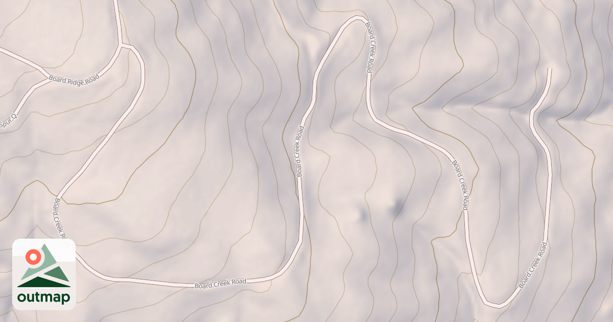 Map of BOARD CREEK