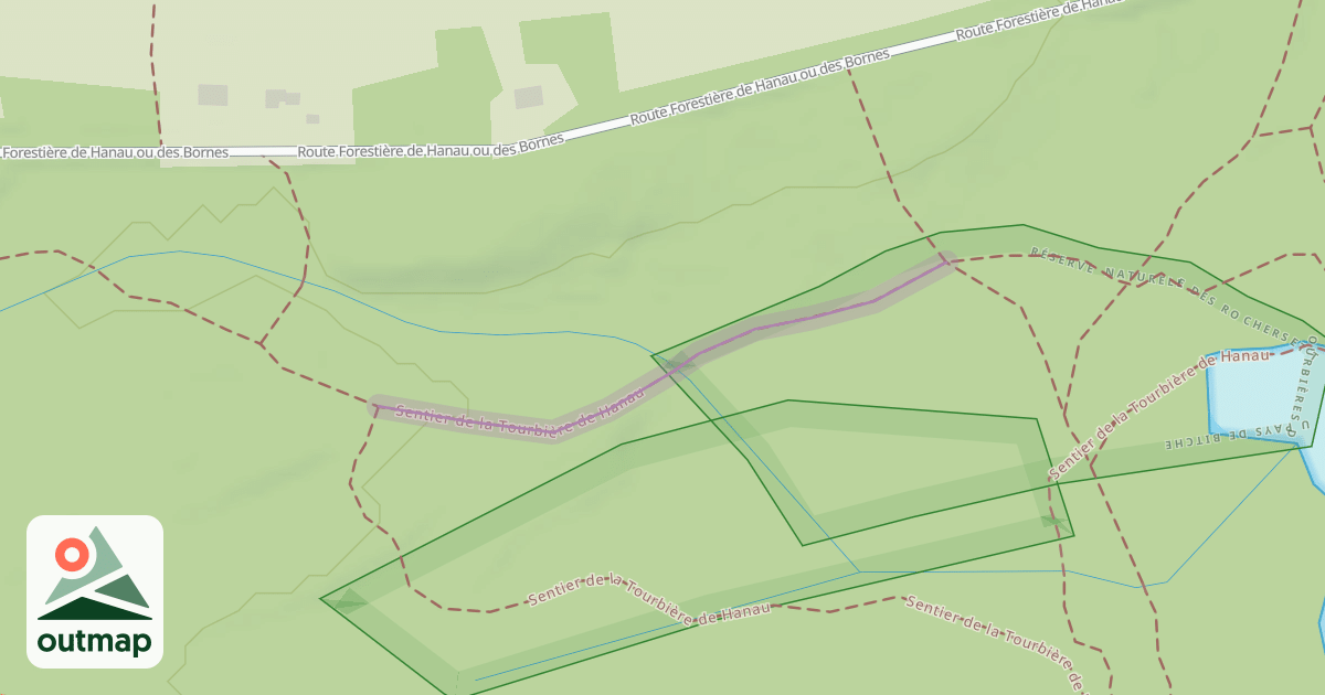 Map of Sentier de la Tourbière de Hanau
