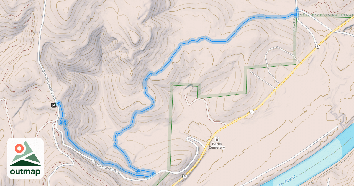 Map of Bald Scrappy Loop - West