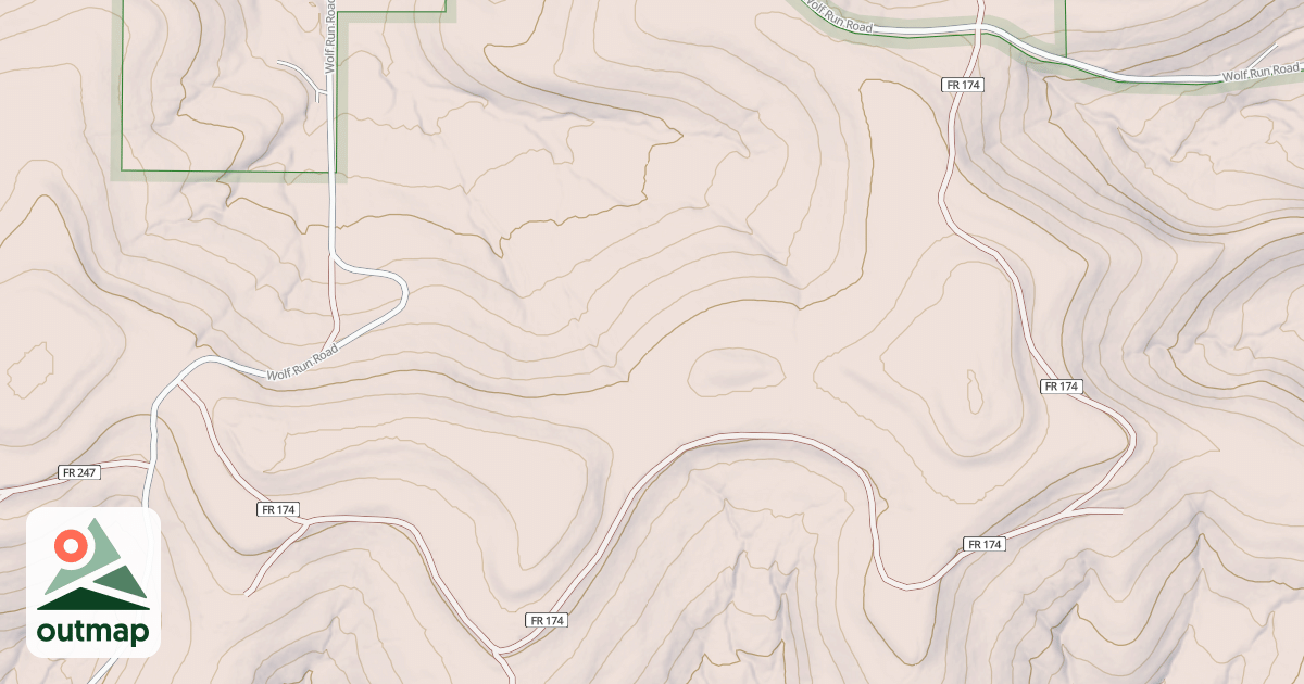 Map of PRUE HOLLOW