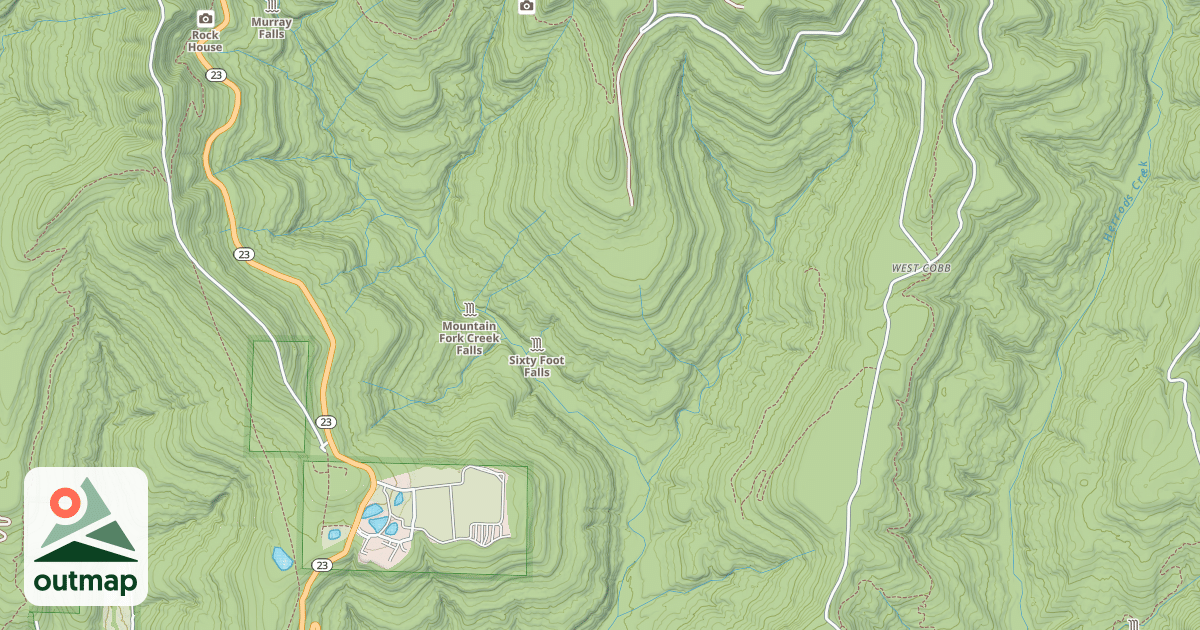 Map of MOUNTAIN CREEK