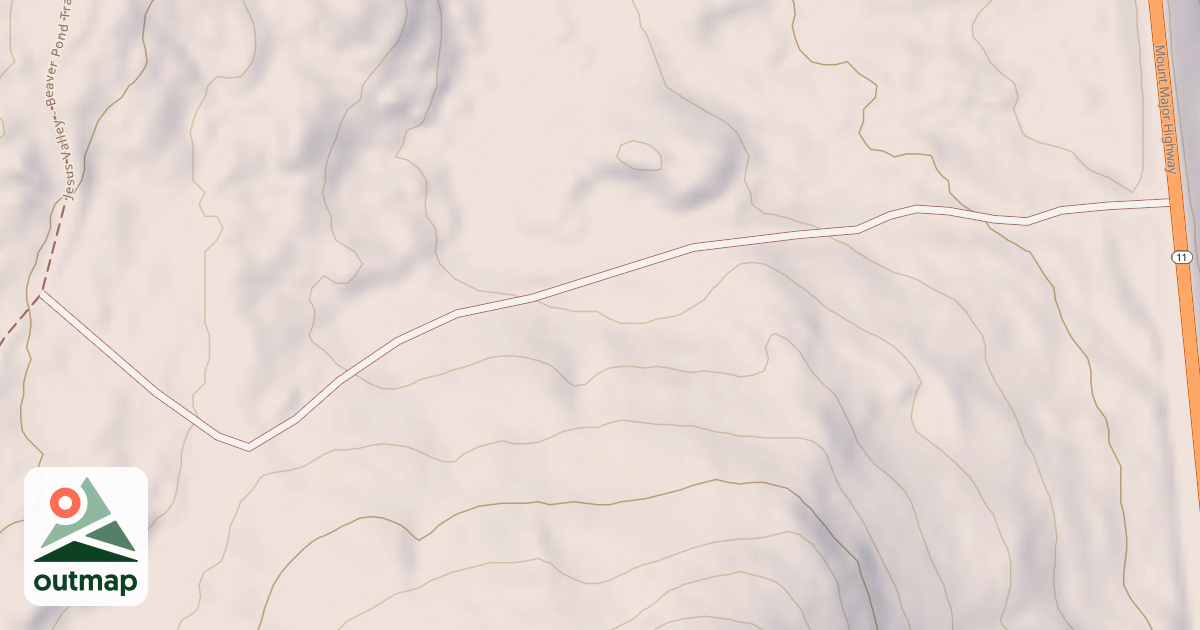 Map of snowmachine trail