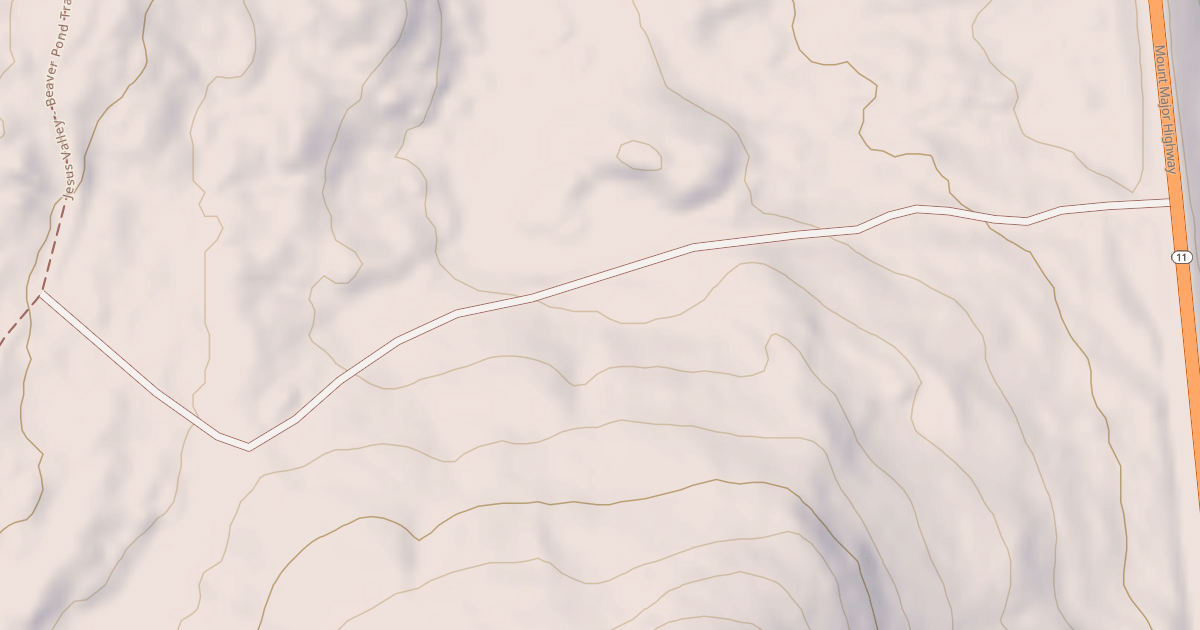Map preview of snowmachine trail