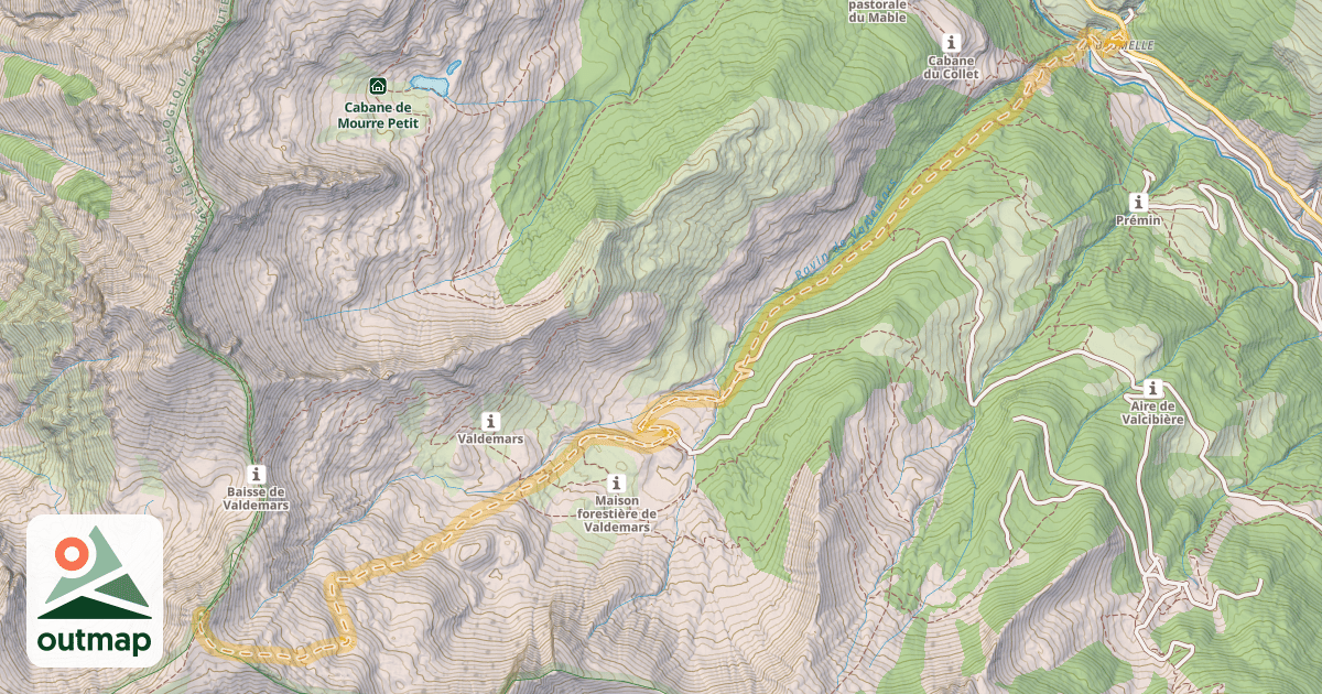 Map of Sommet de Valdemars — La Baumelle
