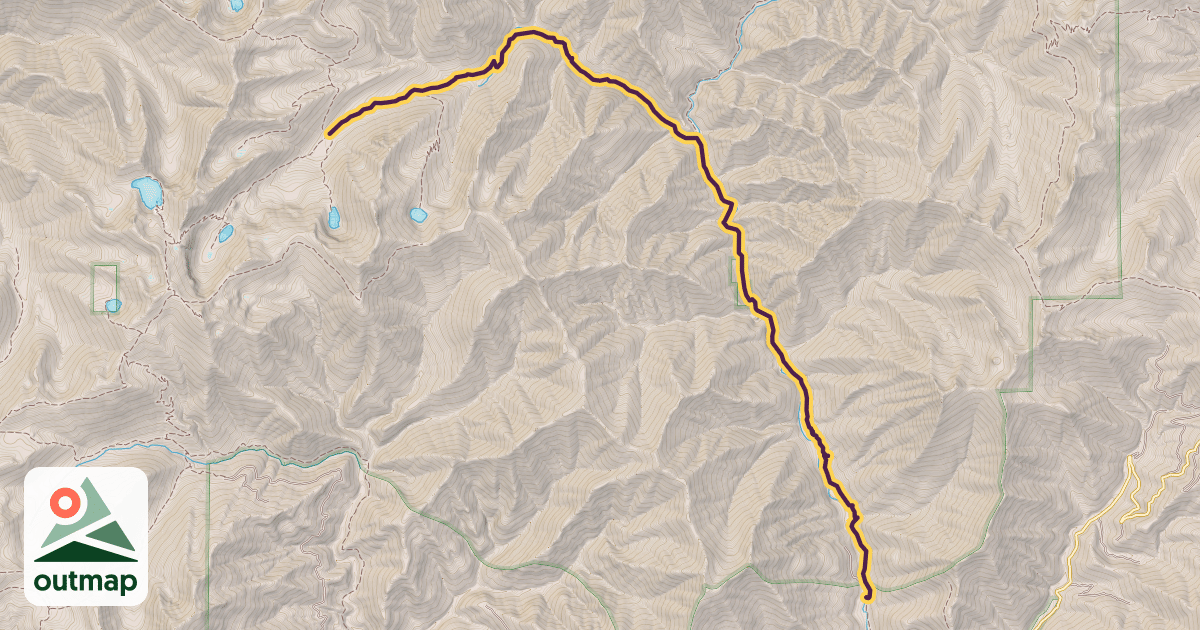 Map of North Fork Salmon Trail