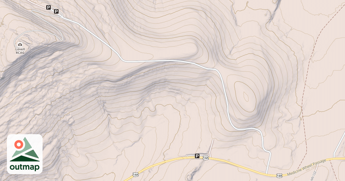 Map of MEDICINE MTN-LITTLE MTN