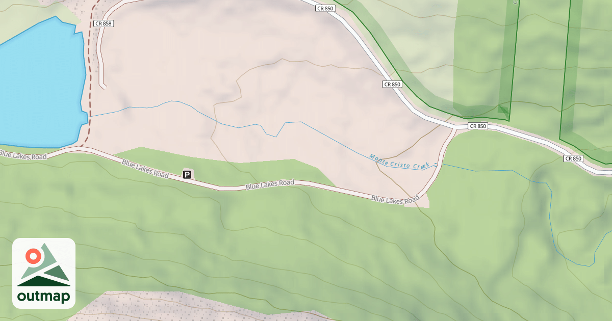 Map of BLUE LAKES