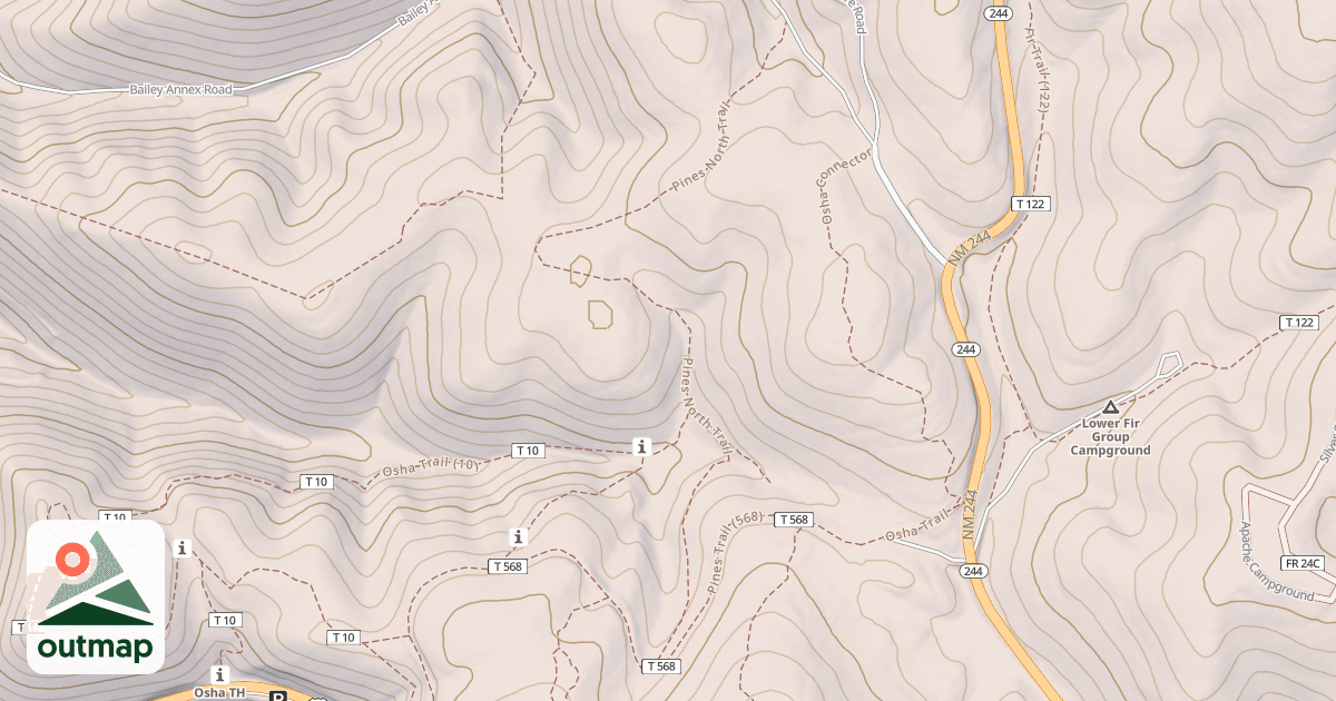 Map of Pines N. Trail