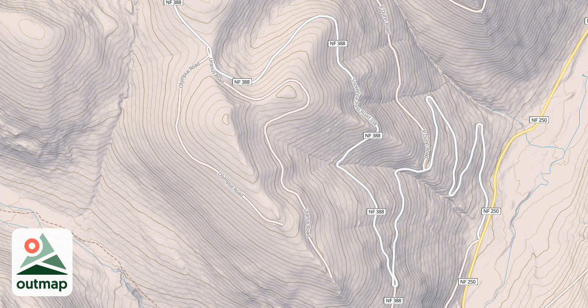 Map of SNOWSHOE PASS