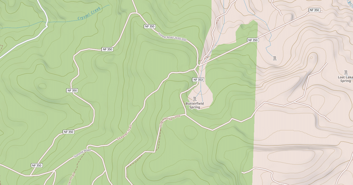 Map preview of USFS National Forest System Roads {40F0B624-AA80-4DC0-B6AB-B1F17884031E}