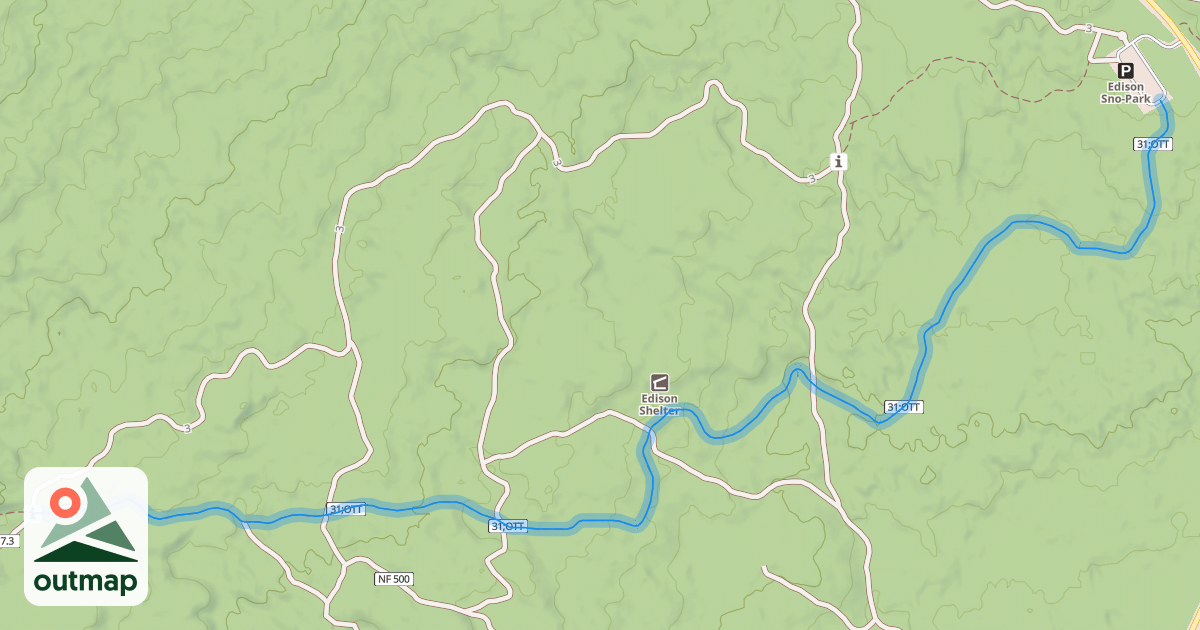 Map of Edison-Lava Trail