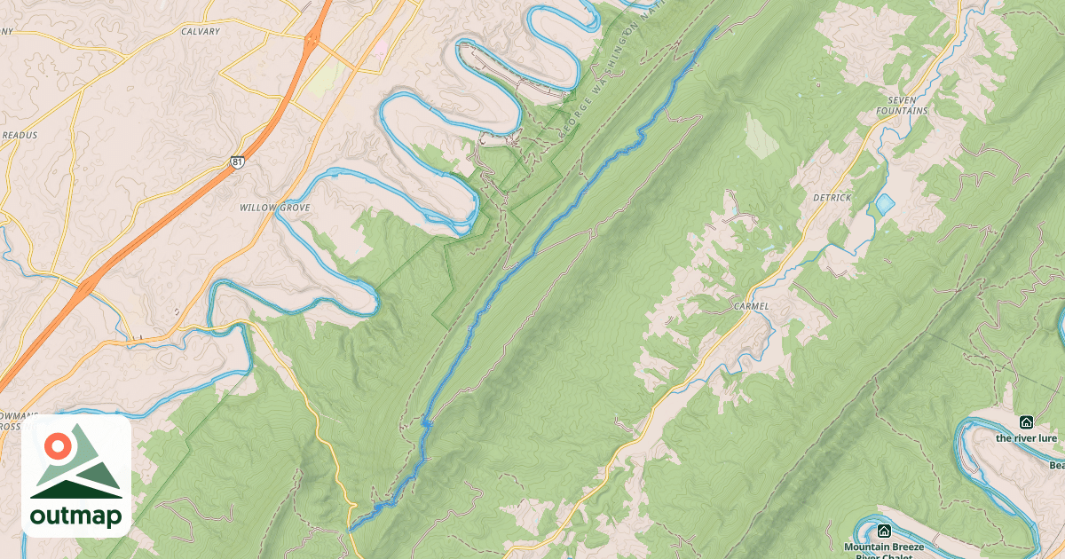 Map of Peters Mill Run ATV Trail