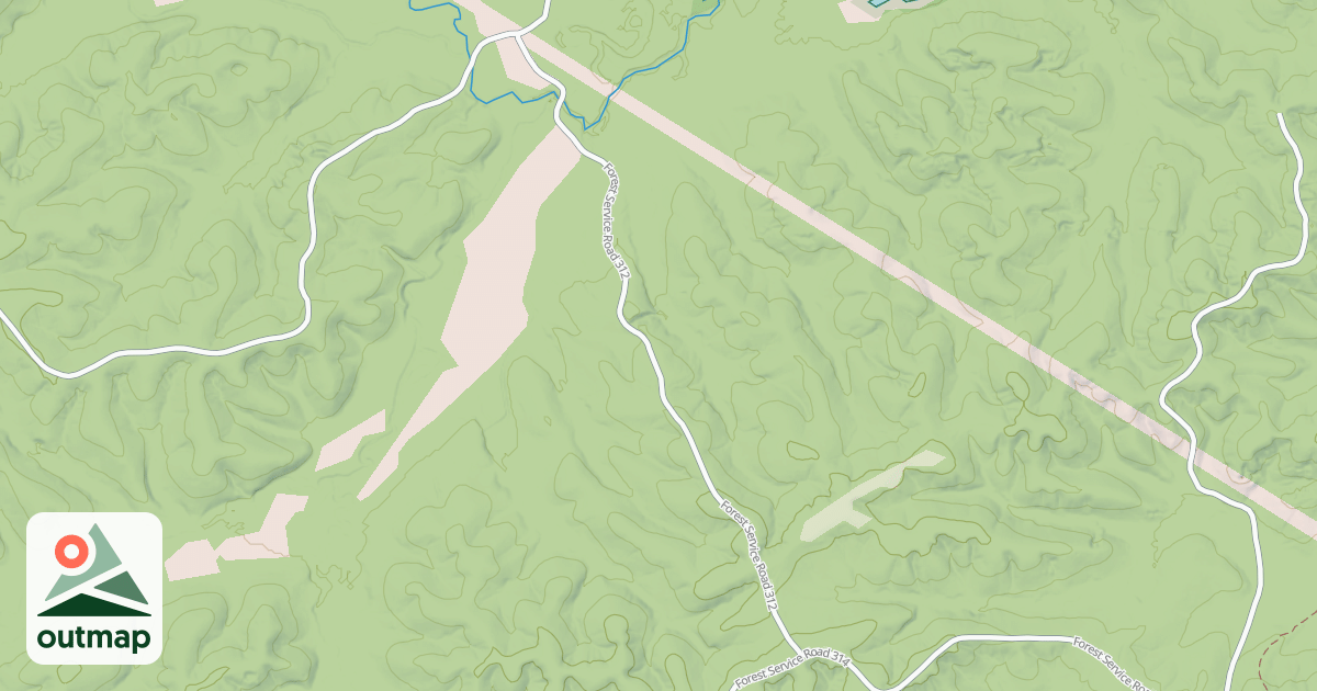 Map of BACK MAIL ROUTE ROAD