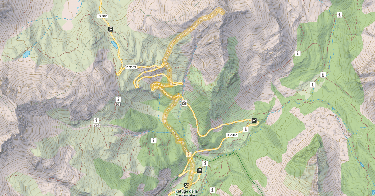 Map preview of Tête de la Gipière — Refuge de la Cantonnière