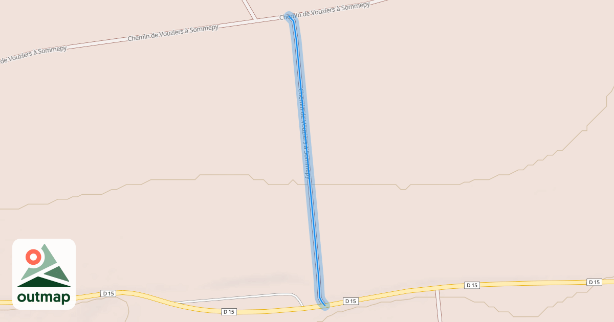 Map of Chemin de Vouziers à Sommepy
