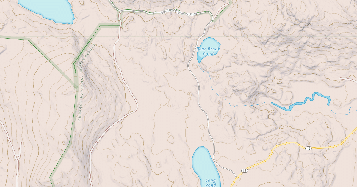 Map preview of Greenough Pond Road
