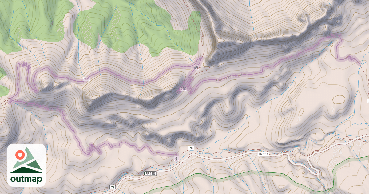 Map of Hangover Trail