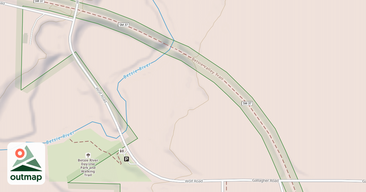 Map of Betsie Valley State Trail