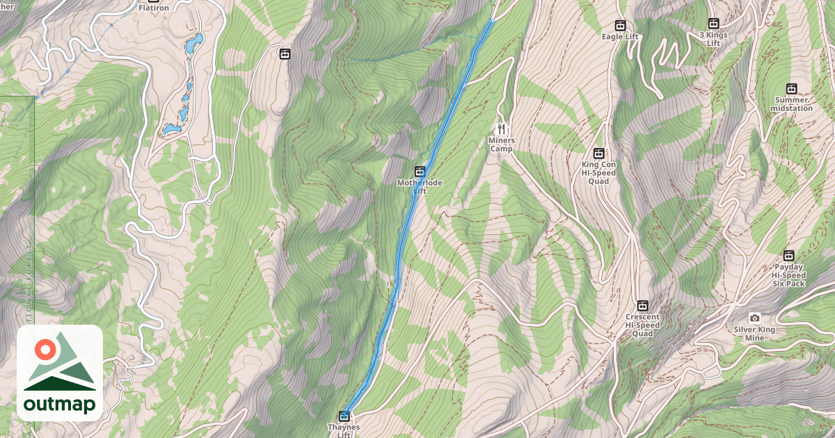 Map of Thaynes Canyon