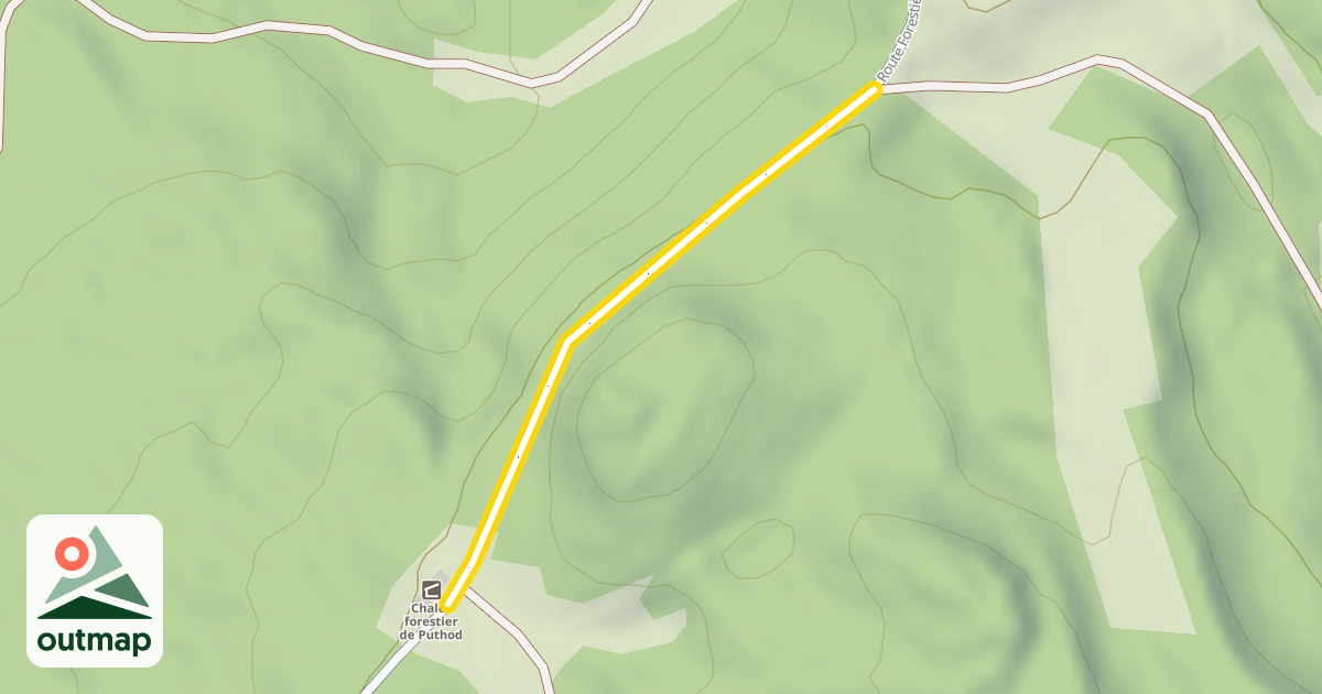 Map of Route Forestière du Château de Puthod