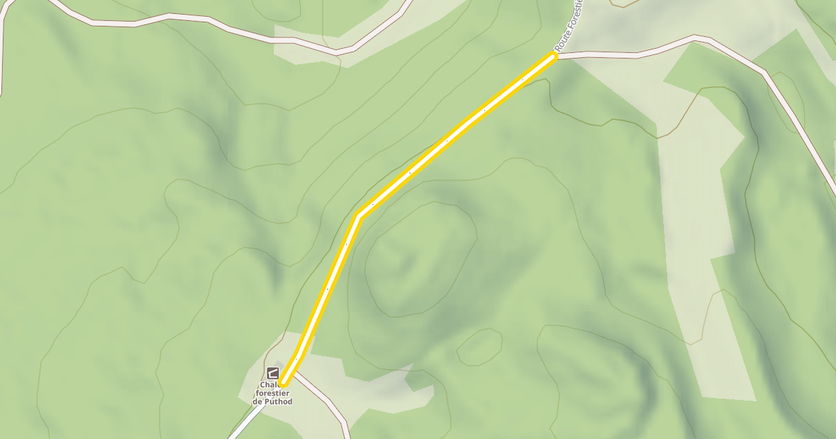 Map preview of Route Forestière du Château de Puthod