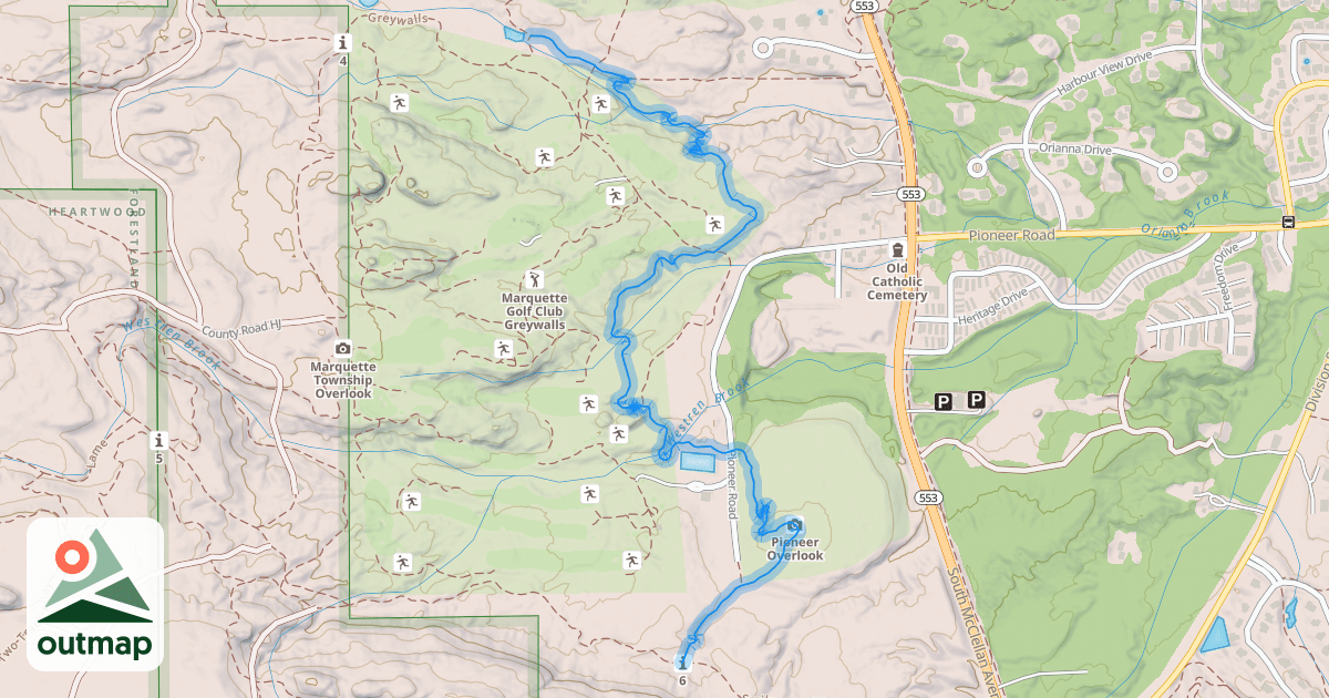 Map of East Greywalls