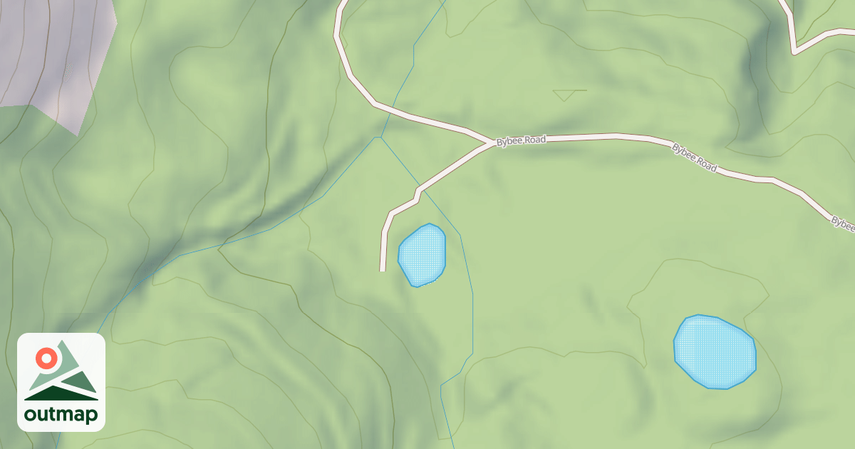 Map of BYBEE POND