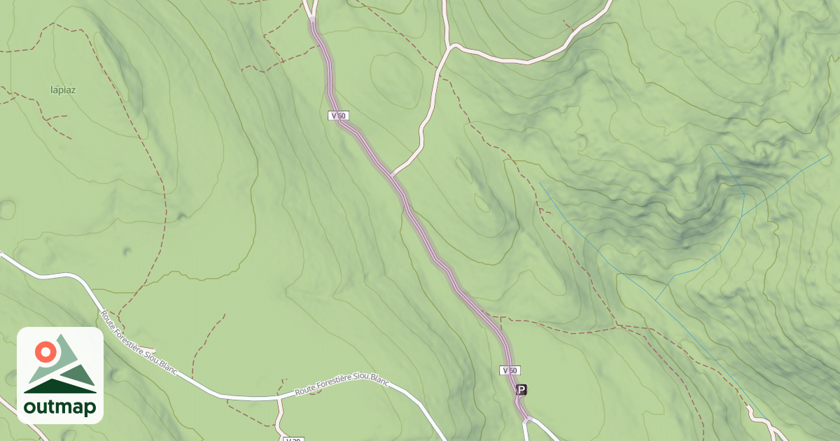 Map of Chemin de Morière à Montrieux