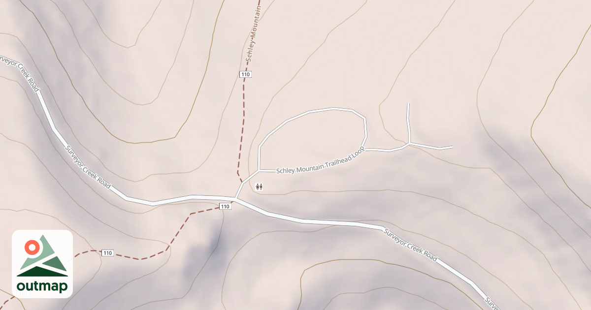 Map of SCHLEY MTN TRAILHEAD LOOP