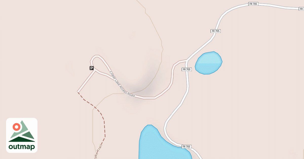 Map of CRATER LAKE ACCESS