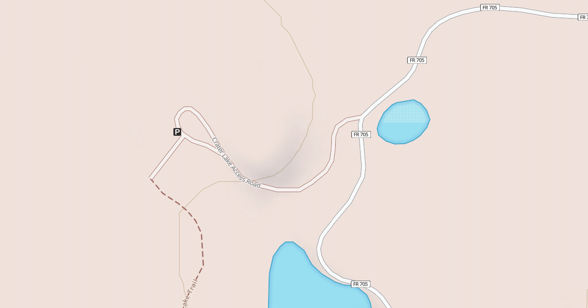 Map preview of CRATER LAKE ACCESS