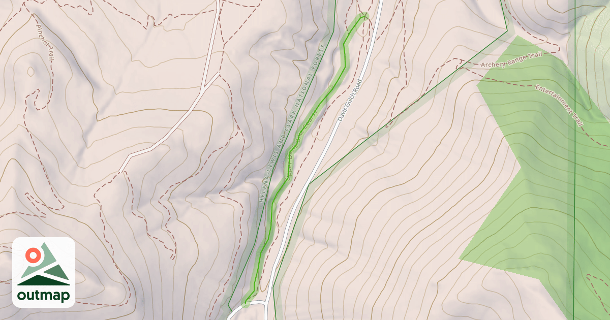 Map of Upper Davis Bike Course