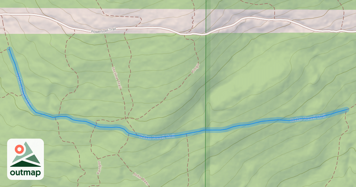 Map of Baden Powell Trail