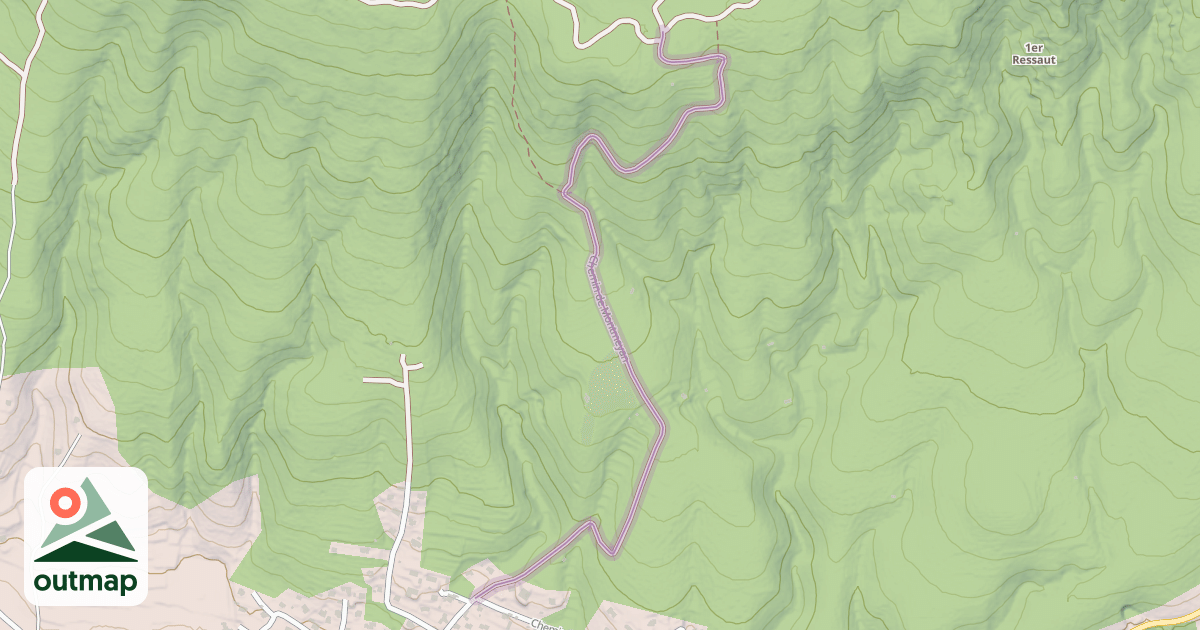 Map of Chemin de Montmeyan