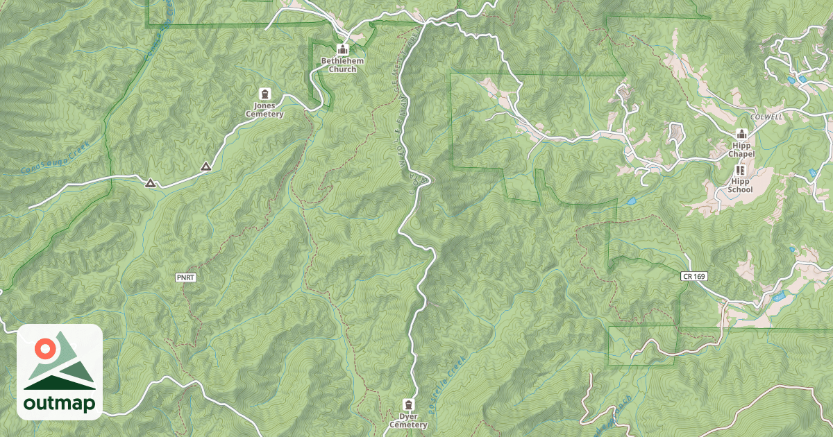 Map of THREE FORKS